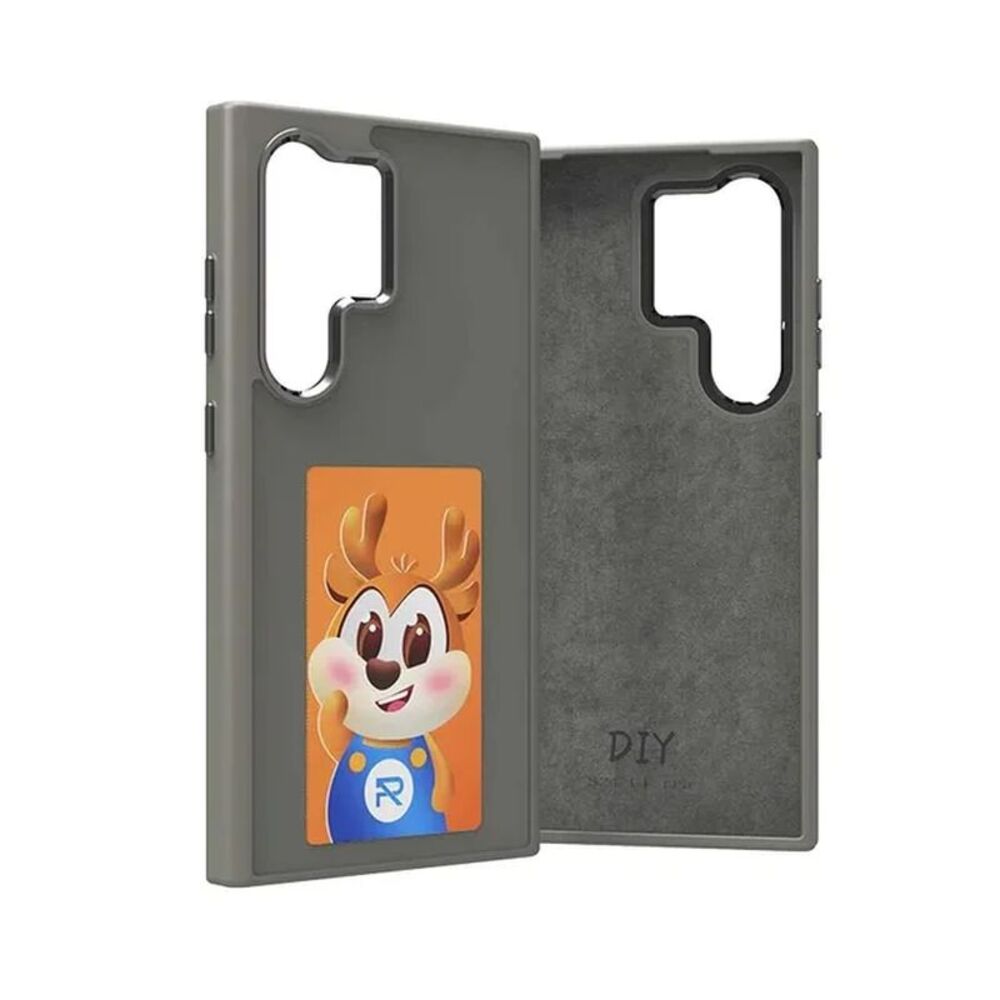For Samsung Galaxy S23 S24 Ultra AI Smart Four-Color Diy E-Ink Screen Case with